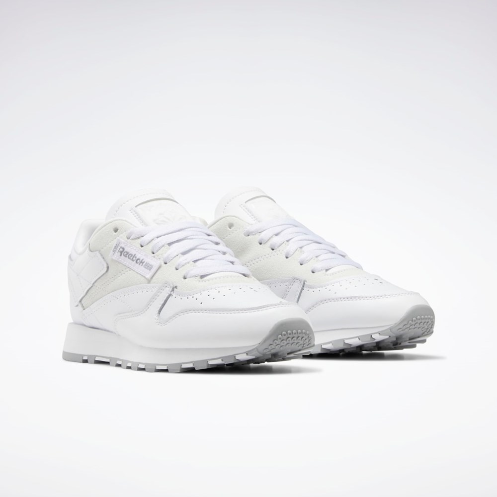 Reebok Classic Leather Make It Yours Shoes Albi Gri | 9457601-YW