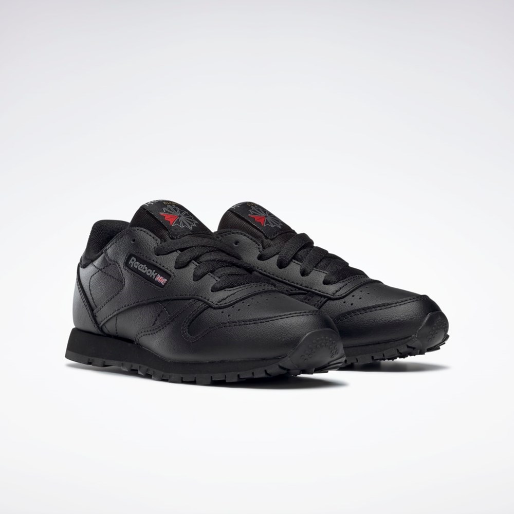 Reebok Classic Leather Shoes - Preschool Negrii | 5361872-DG