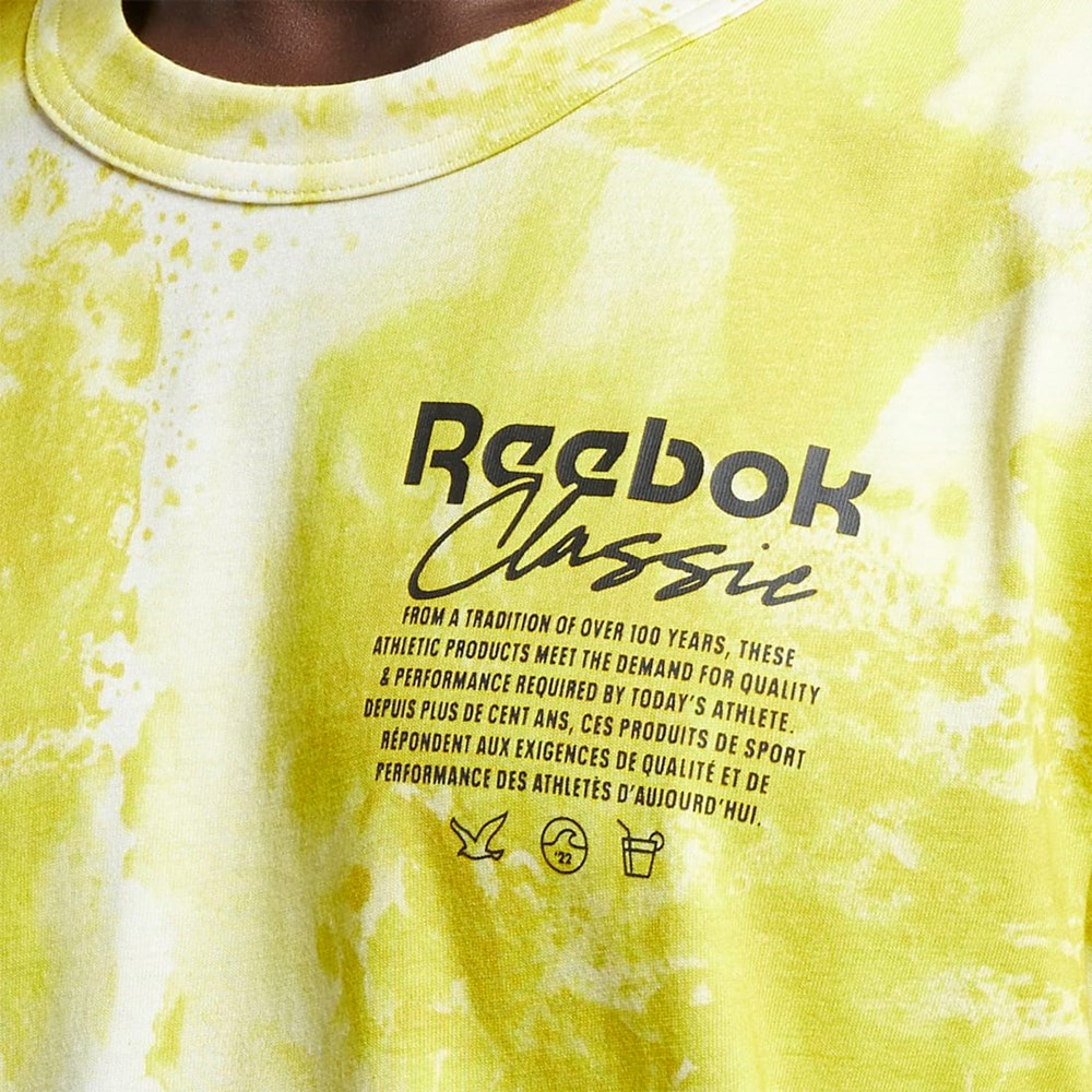 Reebok Classics Allover Print Grafice T-Shirt Galbeni | 8736194-SI