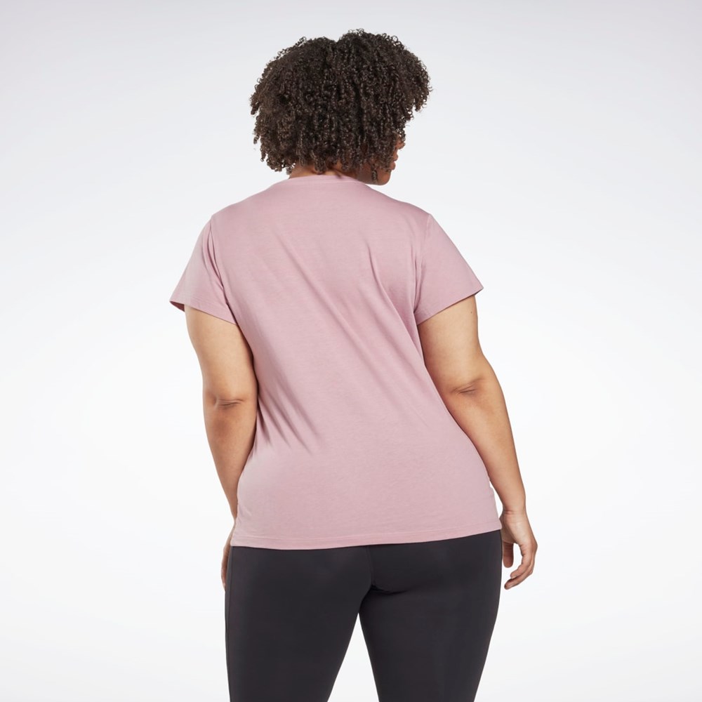 Reebok Grafice Vector T-Shirt (Plus Size) Infused Lilac | 7061493-ZQ