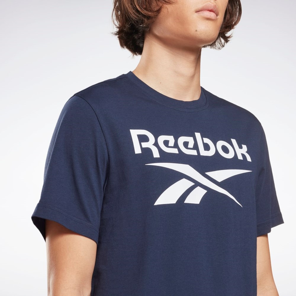 Reebok Reebok Identity Big Logo T-Shirt Bleumarin | 0265819-JH