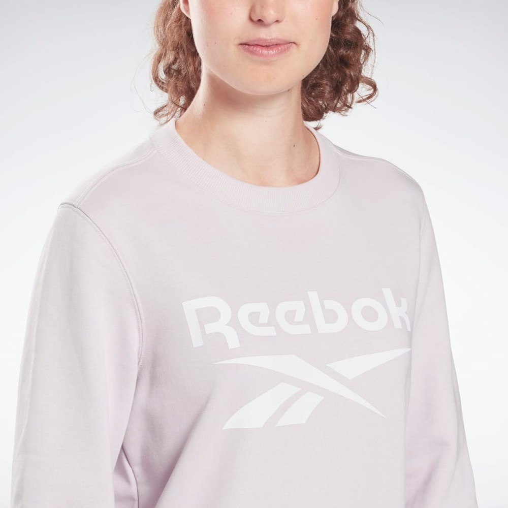 Reebok Reebok Identity Logo French Terry Crew Sweatshirt Quartz Glow | 4312769-NQ
