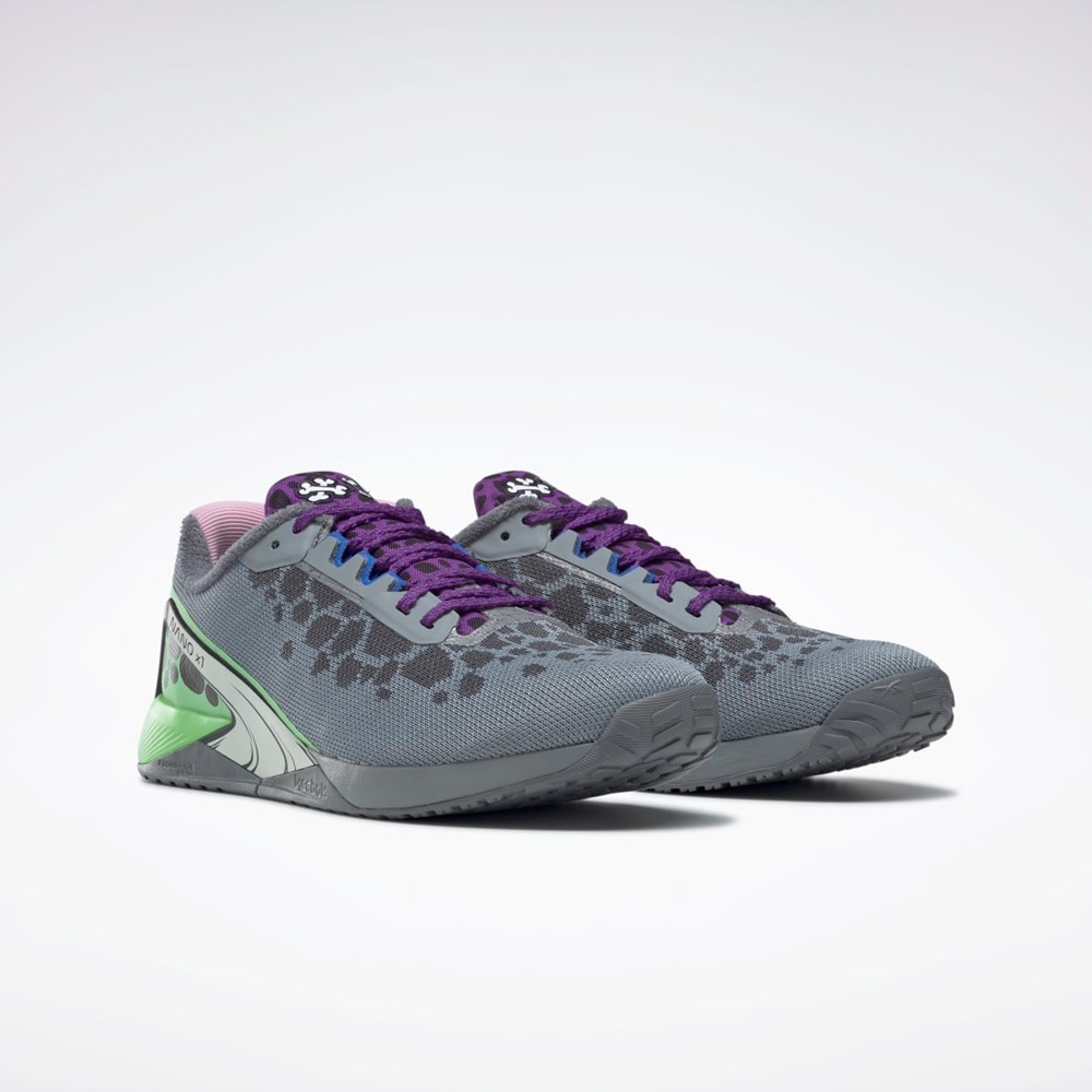 Reebok THE FLINTSTONES Nano X1 Antrenament Shoes Gri Violet Verde Menta | 0193752-WV