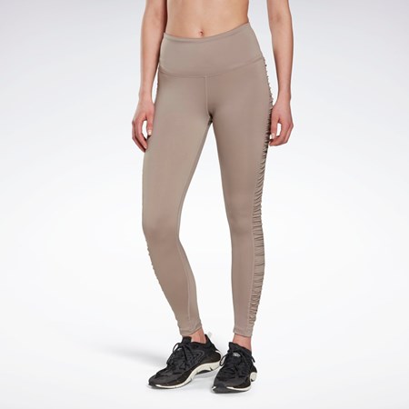 Reebok Bold High-Waisted Ruched Tights Gri | 0398752-IK