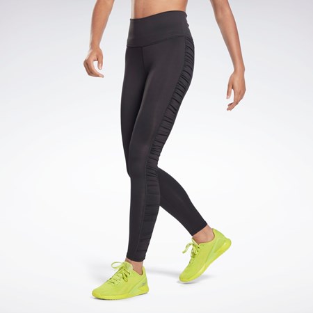 Reebok Bold High-Waisted Ruched Tights Negrii | 1523698-TV