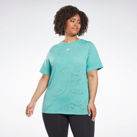 Reebok Burnout T-Shirt (Plus Size) Semi Classic Teal | 8935421-UI
