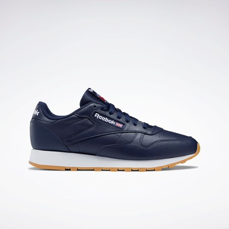 Reebok Classic Leather Shoes Bleumarin Albi | 6804931-CH