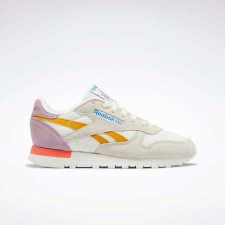 Reebok Classic Leather Shoes Chalk / Bright Ochre / Infused Lilac | 5623190-DU