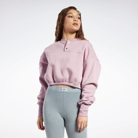 Reebok Classics Fleece Sweatshirt Infused Lilac | 5491823-OF