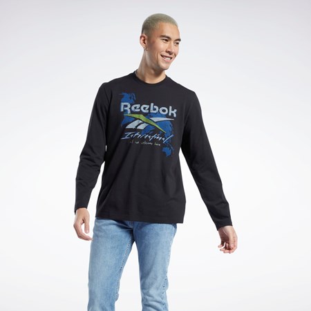 Reebok Grafice Series Pre-Season Long Sleeve T-Shirt Negrii | 7851260-HX