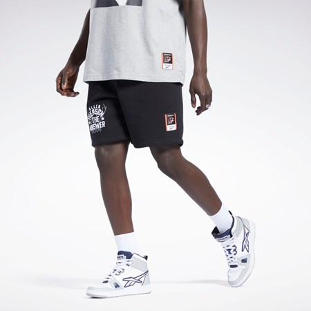 Reebok Iverson Basketball Fleece Shorts Negrii | 1627453-BD