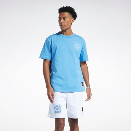 Reebok Iverson Basketball I3 Blueprint Scurte Sleeve T-Shirt Albastri | 5784290-NT