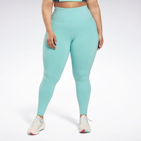 Reebok Lux High-Waisted Tights (Plus Size) Semi Classic Teal | 3850921-WY