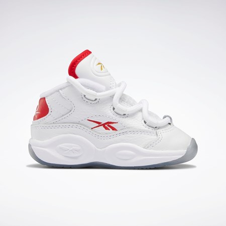 Reebok Question Mid-High Shoes - Toddler Albi Rosii Albi | 8132750-QP