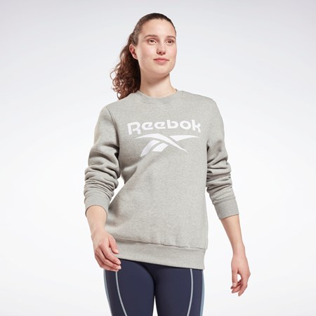 Reebok Reebok Identity Logo Fleece Crew Sweatshirt Gri | 2530148-RV