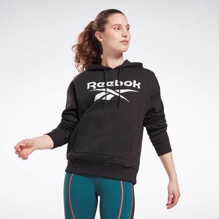 Reebok Reebok Identity Logo Fleece Pullover Hoodie Negrii | 8592046-LE