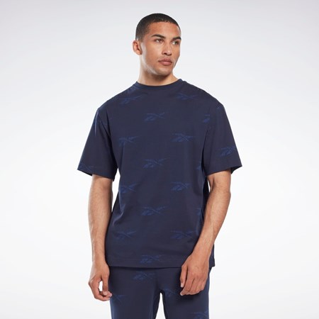 Reebok Reebok Identity Vector T-Shirt Bleumarin | 8675932-GU